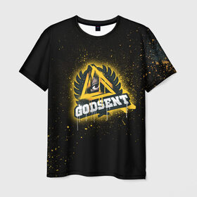 Мужская футболка 3D с принтом cs:go - Godsent (Black collection) в Новосибирске, 100% полиэфир | прямой крой, круглый вырез горловины, длина до линии бедер | black | csgo | godsent | годсент | ксго