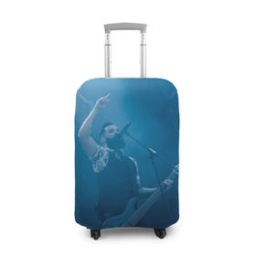 Чехол для чемодана 3D с принтом Blue в Новосибирске, 86% полиэфир, 14% спандекс | двустороннее нанесение принта, прорези для ручек и колес | skillet