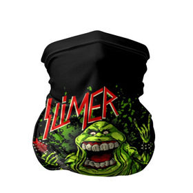 Бандана-труба 3D с принтом SLIMER в Новосибирске, 100% полиэстер, ткань с особыми свойствами — Activecool | плотность 150‒180 г/м2; хорошо тянется, но сохраняет форму | slayer | слейер