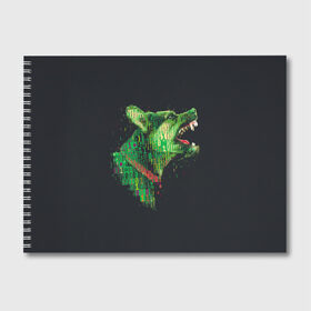 Альбом для рисования с принтом Hacker dog в Новосибирске, 100% бумага
 | матовая бумага, плотность 200 мг. | Тематика изображения на принте: art | dog | hacker | symbols