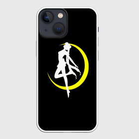 Чехол для iPhone 13 mini с принтом Сейлор Мун в Новосибирске,  |  | logo | moon | девушка | детство | желтый | луна | мультик | мультики | черный
