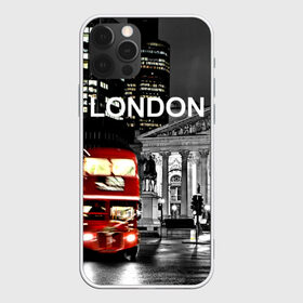 Чехол для iPhone 12 Pro Max с принтом Улицы Лондона в Новосибирске, Силикон |  | Тематика изображения на принте: bus | city | england | evening | lights | london | night | street | two storey | united kingdom | автобус | англия | великобритания | вечер | город | двухэтажный | лондон | ночь | огни | улица