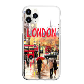 Чехол для iPhone 11 Pro матовый с принтом Улицы Лондона в Новосибирске, Силикон |  | england | london | united kingdom | англия | великобритания | город | лондон