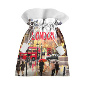 Подарочный 3D мешок с принтом Улицы Лондона в Новосибирске, 100% полиэстер | Размер: 29*39 см | Тематика изображения на принте: england | london | united kingdom | англия | великобритания | город | лондон