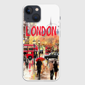 Чехол для iPhone 13 mini с принтом Улицы Лондона в Новосибирске,  |  | england | london | united kingdom | англия | великобритания | город | лондон