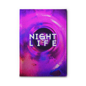 Обложка для автодокументов с принтом Night life в Новосибирске, натуральная кожа |  размер 19,9*13 см; внутри 4 больших “конверта” для документов и один маленький отдел — туда идеально встанут права | Тематика изображения на принте: color | life | night | party | вечеринка | дискотека | жизнь | ночная | ночь | туса