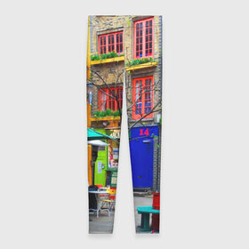 Леггинсы 3D с принтом Улицы Лондона в Новосибирске, 80% полиэстер, 20% эластан | Эластичный пояс, зауженные к низу, низкая посадка | bright | city | color | courtyard | england | london | paint | street | united kingdom | англия | великобритания | город | дворик | краски | лондон | улица | цвет | яркие