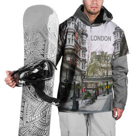 Накидка на куртку 3D с принтом Улицы Лондона в Новосибирске, 100% полиэстер |  | boulevard | city | england | london | street | united kingdom | англия | бульвар | великобритания | город | лондон | улица