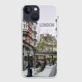 Чехол для iPhone 13 mini с принтом Улицы Лондона в Новосибирске,  |  | boulevard | city | england | london | street | united kingdom | англия | бульвар | великобритания | город | лондон | улица