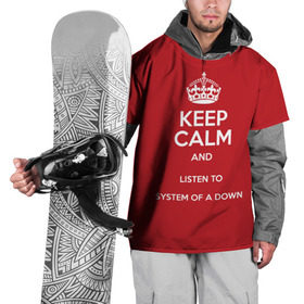Накидка на куртку 3D с принтом Keep Calm SOAD в Новосибирске, 100% полиэстер |  | Тематика изображения на принте: soad | system of a down