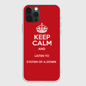 Чехол для iPhone 12 Pro Max с принтом Keep Calm SOAD в Новосибирске, Силикон |  | Тематика изображения на принте: soad | system of a down