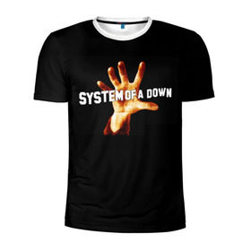 Мужская футболка 3D спортивная с принтом System of a down в Новосибирске, 100% полиэстер с улучшенными характеристиками | приталенный силуэт, круглая горловина, широкие плечи, сужается к линии бедра | soad | system of a down