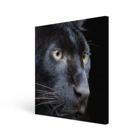Холст квадратный с принтом Черная пантера в Новосибирске, 100% ПВХ |  | животные | кис | киска | кот | котенок | котик | кошечка | кошка | пантера | рысь | тигр | хищник