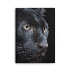 Обложка для автодокументов с принтом Черная пантера в Новосибирске, натуральная кожа |  размер 19,9*13 см; внутри 4 больших “конверта” для документов и один маленький отдел — туда идеально встанут права | Тематика изображения на принте: животные | кис | киска | кот | котенок | котик | кошечка | кошка | пантера | рысь | тигр | хищник