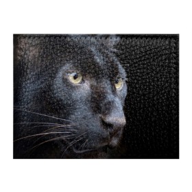 Обложка для студенческого билета с принтом Черная пантера в Новосибирске, натуральная кожа | Размер: 11*8 см; Печать на всей внешней стороне | животные | кис | киска | кот | котенок | котик | кошечка | кошка | пантера | рысь | тигр | хищник