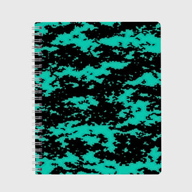 Тетрадь с принтом Пиксели в Новосибирске, 100% бумага | 48 листов, плотность листов — 60 г/м2, плотность картонной обложки — 250 г/м2. Листы скреплены сбоку удобной пружинной спиралью. Уголки страниц и обложки скругленные. Цвет линий — светло-серый
 | зеленый | пиксельный