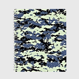 Тетрадь с принтом Пиксели камуфляж в Новосибирске, 100% бумага | 48 листов, плотность листов — 60 г/м2, плотность картонной обложки — 250 г/м2. Листы скреплены сбоку удобной пружинной спиралью. Уголки страниц и обложки скругленные. Цвет линий — светло-серый
 | пиксельный