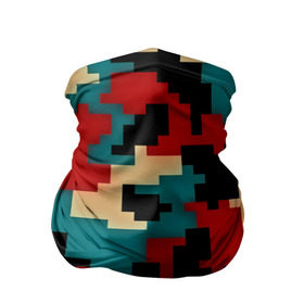 Бандана-труба 3D с принтом Camouflage в Новосибирске, 100% полиэстер, ткань с особыми свойствами — Activecool | плотность 150‒180 г/м2; хорошо тянется, но сохраняет форму | камуфляж | пиксельный | разноцветный