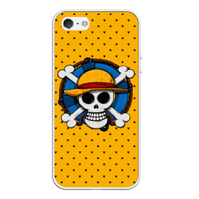 Чехол для iPhone 5/5S матовый с принтом One Pirate в Новосибирске, Силикон | Область печати: задняя сторона чехла, без боковых панелей | bone | jack | luffy | ocean | one piece | pirate | sea | skull | treasure | большой куш | брук | джек | клад | луффи | море | нами | океан | пират | робин | санджи | сокровище | флаг | франки | череп