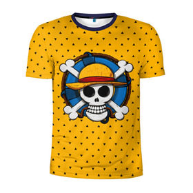 Мужская футболка 3D спортивная с принтом One Pirate в Новосибирске, 100% полиэстер с улучшенными характеристиками | приталенный силуэт, круглая горловина, широкие плечи, сужается к линии бедра | bone | jack | luffy | ocean | one piece | pirate | sea | skull | treasure | большой куш | брук | джек | клад | луффи | море | нами | океан | пират | робин | санджи | сокровище | флаг | франки | череп