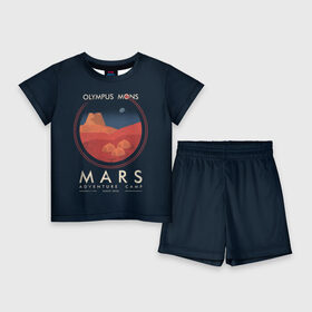 Детский костюм с шортами 3D с принтом Mars Adventure Camp в Новосибирске,  |  | cosmos | earth | galaxy | mars | moon | planet | space | stars | вселенная | галактика | звезды | земля | космос | луна | марс | планета
