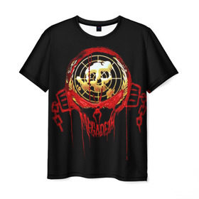 Мужская футболка 3D с принтом Megadeth #6 в Новосибирске, 100% полиэфир | прямой крой, круглый вырез горловины, длина до линии бедер | dave | megadeth | metal rock | mustaine | rattlehead | thrash | vic | дейв | мастейн | мегадет | метал | рок | треш