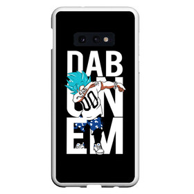 Чехол для Samsung S10E с принтом Super God Dab в Новосибирске, Силикон | Область печати: задняя сторона чехла, без боковых панелей | Тематика изображения на принте: anime | dragon ball | god | saiyan | драгонболл | дракон | жемчуг