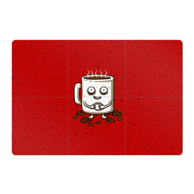 Магнитный плакат 3Х2 с принтом Кофейный пьяница в Новосибирске, Полимерный материал с магнитным слоем | 6 деталей размером 9*9 см | coffee | tea | кофе | кружка | утро | чай | чашка