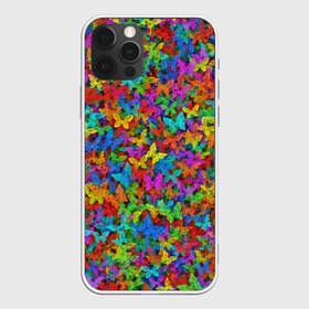 Чехол для iPhone 12 Pro Max с принтом Разноцветные бабочки в Новосибирске, Силикон |  | Тематика изображения на принте: насекомые | паттерн | пестрый | радуга | разноцветный | яркий