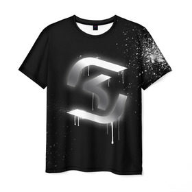 Мужская футболка 3D с принтом cs:go - SK Gaming (Black collection) в Новосибирске, 100% полиэфир | прямой крой, круглый вырез горловины, длина до линии бедер | cs | csgo | sk | го | кс | ск