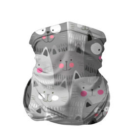 Бандана-труба 3D с принтом Котейки 2 в Новосибирске, 100% полиэстер, ткань с особыми свойствами — Activecool | плотность 150‒180 г/м2; хорошо тянется, но сохраняет форму | котейки | коты | кошки