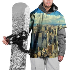 Накидка на куртку 3D с принтом New York в Новосибирске, 100% полиэстер |  | город | пейзаж