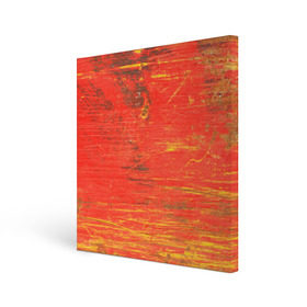 Холст квадратный с принтом Потертости в Новосибирске, 100% ПВХ |  | абстракция | красная | оранжевая | потертая | старая | текстура | цвет | яркая