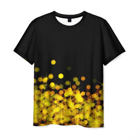 Мужская футболка 3D с принтом Мерцающий блеск в Новосибирске, 100% полиэфир | прямой крой, круглый вырез горловины, длина до линии бедер | color | colour | glim | glow | light | lights | shine | society | world | блеск | великолепие | глянец | лоск | свет | сияние | солнечный свет