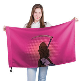 Флаг 3D с принтом Follow the girl в Новосибирске, 100% полиэстер | плотность ткани — 95 г/м2, размер — 67 х 109 см. Принт наносится с одной стороны | иди за мной
