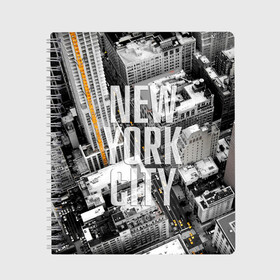 Тетрадь с принтом Улицы Нью-Йорка в Новосибирске, 100% бумага | 48 листов, плотность листов — 60 г/м2, плотность картонной обложки — 250 г/м2. Листы скреплены сбоку удобной пружинной спиралью. Уголки страниц и обложки скругленные. Цвет линий — светло-серый
 | Тематика изображения на принте: buildings | cars | city | height | new york | skyscrapers | street | taxis | united states of america | usa | высота | город | здания | машины | нью йорк | соединенные штаты америки | сша | такси | улица