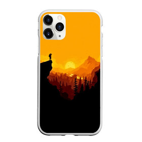 Чехол для iPhone 11 Pro Max матовый с принтом FIREWATCH в Новосибирске, Силикон |  | закат | файрвотч