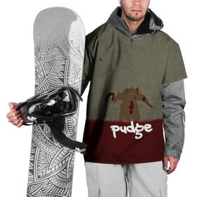 Накидка на куртку 3D с принтом Pudge в Новосибирске, 100% полиэстер |  | Тематика изображения на принте: butcher | defense of the ancients | dota 2 | pudge | герой | красный | кровь | минимализм | мясник | пудж