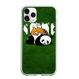 Чехол для iPhone 11 Pro матовый с принтом Милая панда в Новосибирске, Силикон |  | большая | джунгли | енот | зайка | милая | панда | пушистая
