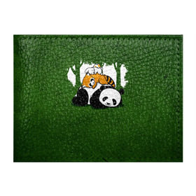 Обложка для студенческого билета с принтом Милая панда в Новосибирске, натуральная кожа | Размер: 11*8 см; Печать на всей внешней стороне | Тематика изображения на принте: большая | джунгли | енот | зайка | милая | панда | пушистая