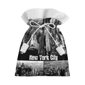 Подарочный 3D мешок с принтом Улицы Нью-Йорка в Новосибирске, 100% полиэстер | Размер: 29*39 см | Тематика изображения на принте: city | collage | houses | new york | skyscrapers | streets | usa | город | дома | коллаж | нью йорка | сша | улицы