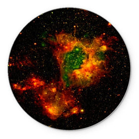 Коврик круглый с принтом Космос в Новосибирске, резина и полиэстер | круглая форма, изображение наносится на всю лицевую часть | space | star | вселенная | звезды | земля | космический | космос | плеяды | пространство