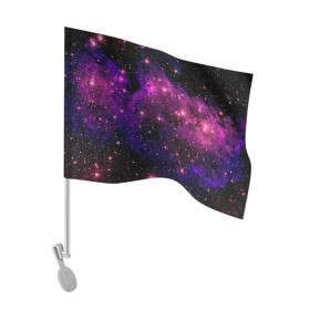 Флаг для автомобиля с принтом Вселенная в Новосибирске, 100% полиэстер | Размер: 30*21 см | space | star | вселенная | звезды | космический | космос | планеты | пространство