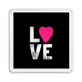 Магнит 55*55 с принтом Love в Новосибирске, Пластик | Размер: 65*65 мм; Размер печати: 55*55 мм | Тематика изображения на принте: amour | faith | happy | heart | hope | love | амур | вера | любовь | надежда | сердце | счастье