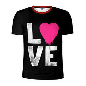 Мужская футболка 3D спортивная с принтом Love в Новосибирске, 100% полиэстер с улучшенными характеристиками | приталенный силуэт, круглая горловина, широкие плечи, сужается к линии бедра | amour | faith | happy | heart | hope | love | амур | вера | любовь | надежда | сердце | счастье