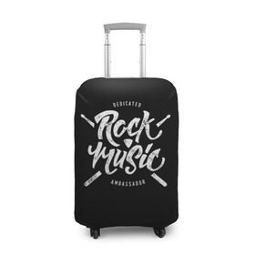 Чехол для чемодана 3D с принтом Rock Music в Новосибирске, 86% полиэфир, 14% спандекс | двустороннее нанесение принта, прорези для ручек и колес | alternative | band | metal | music | nickelback | rock | альтернатива | барабан | гитара | инструмент | метал | музыка | найклбэк | нирвана | рок