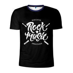 Мужская футболка 3D спортивная с принтом Rock Music в Новосибирске, 100% полиэстер с улучшенными характеристиками | приталенный силуэт, круглая горловина, широкие плечи, сужается к линии бедра | alternative | band | metal | music | nickelback | rock | альтернатива | барабан | гитара | инструмент | метал | музыка | найклбэк | нирвана | рок