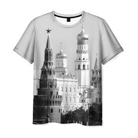 Мужская футболка 3D с принтом Москва в Новосибирске, 100% полиэфир | прямой крой, круглый вырез горловины, длина до линии бедер | город | пейзаж