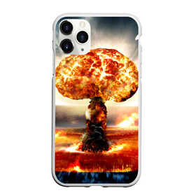 Чехол для iPhone 11 Pro матовый с принтом Атомный взрыв в Новосибирске, Силикон |  | city | earth | explosion | mushroom | night | nuclear | sky | атомный | взрыв | город | гриб | земля | небо | ночь