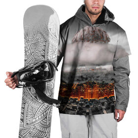 Накидка на куртку 3D с принтом Атомный взрыв в Новосибирске, 100% полиэстер |  | Тематика изображения на принте: city | earth | explosion | heaven | mushroom | nuclear | атомный | взрыв | город | гриб | земля | небо